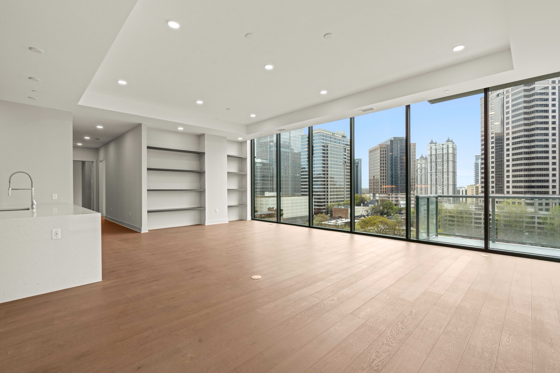 40 West 12th main living space before virtual staging
