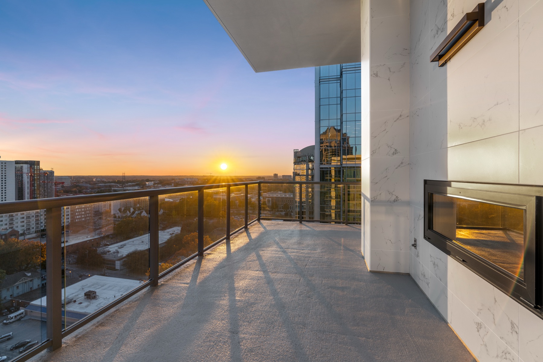 40 West 12th oversized balcony before virtual staging