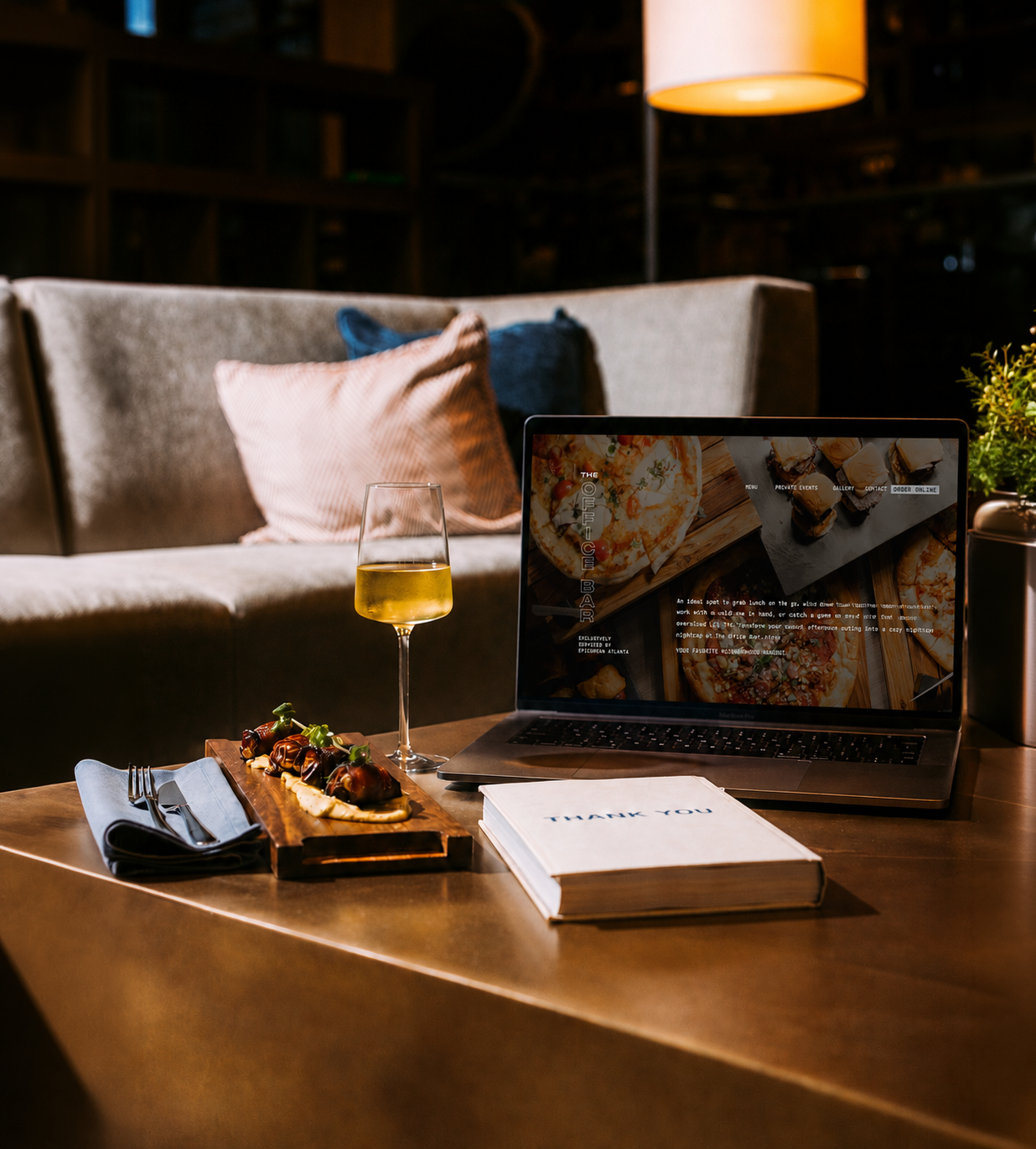The Office Bar website design visual one