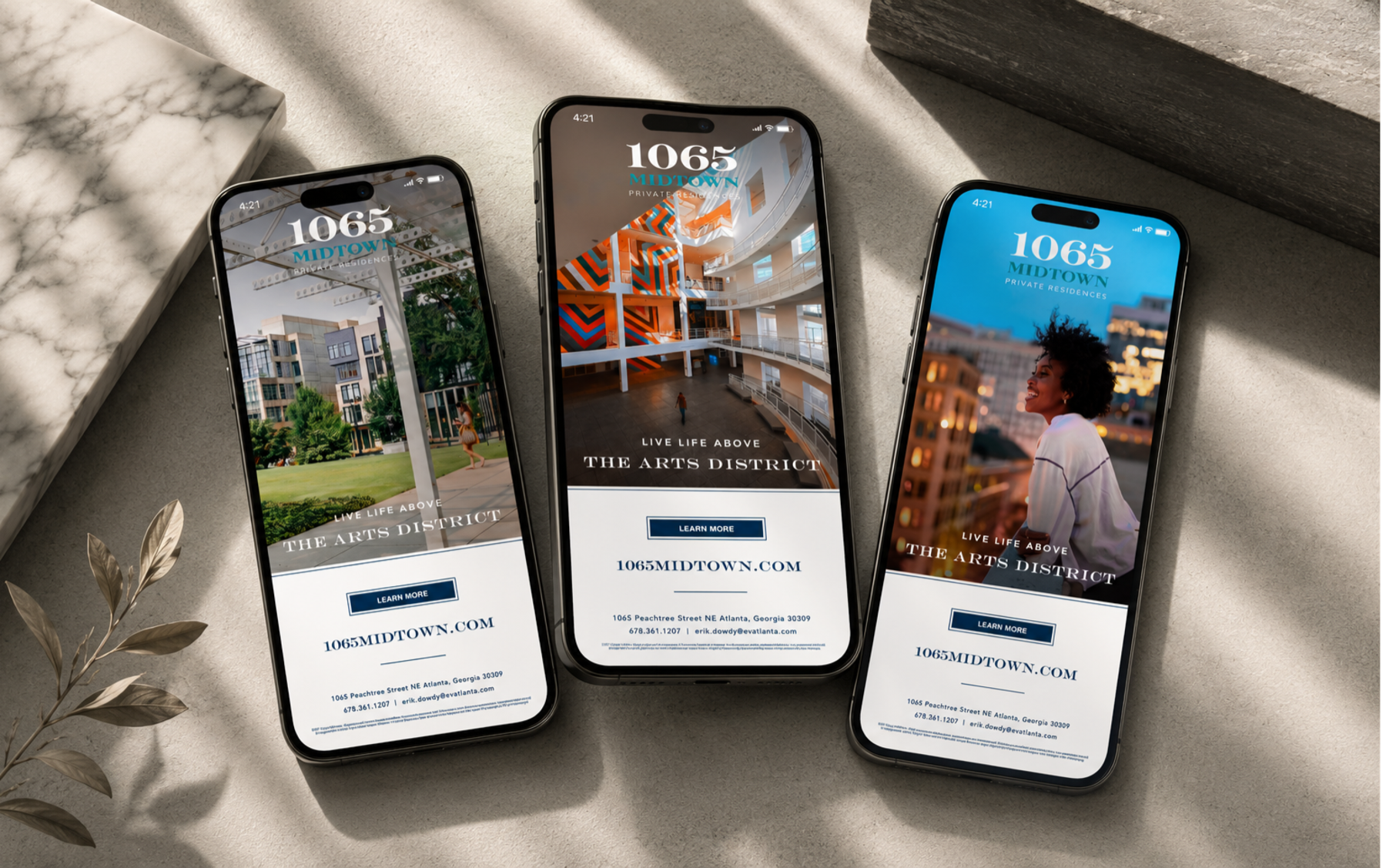 1065 Midtown campaign desktop visual